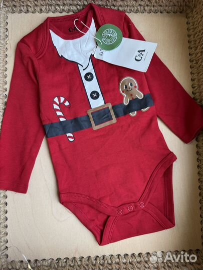 Боди Новогодний h&m 74,80,104