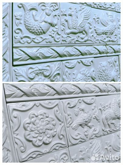 Плитка гипс на фартук для кухни 10*10