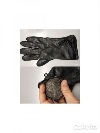 Перчатки женские кожаные 7 размер 3 вида
