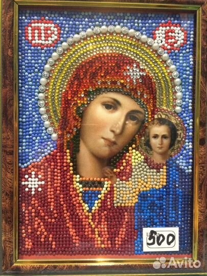 Икона «Казанская Божья Матерь»- алмазная живопись