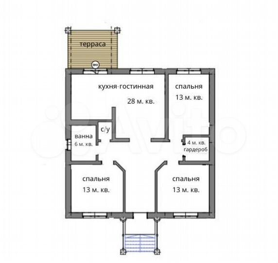 Дом 95 м² на участке 15 сот.
