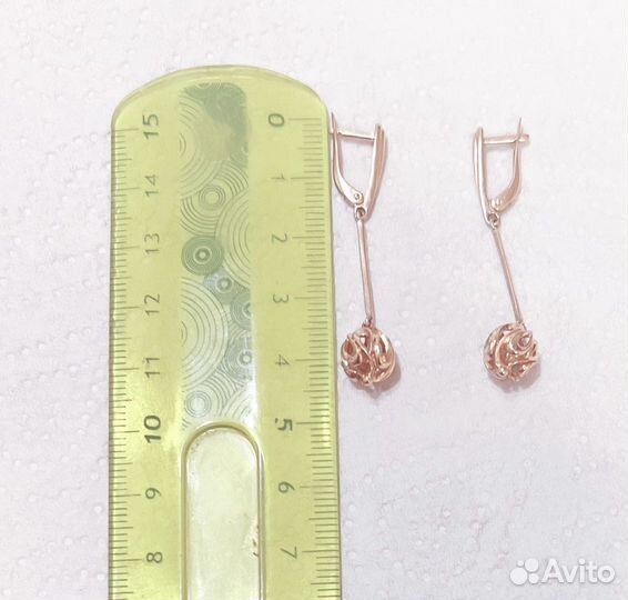 Золотые сережки 585 пробы