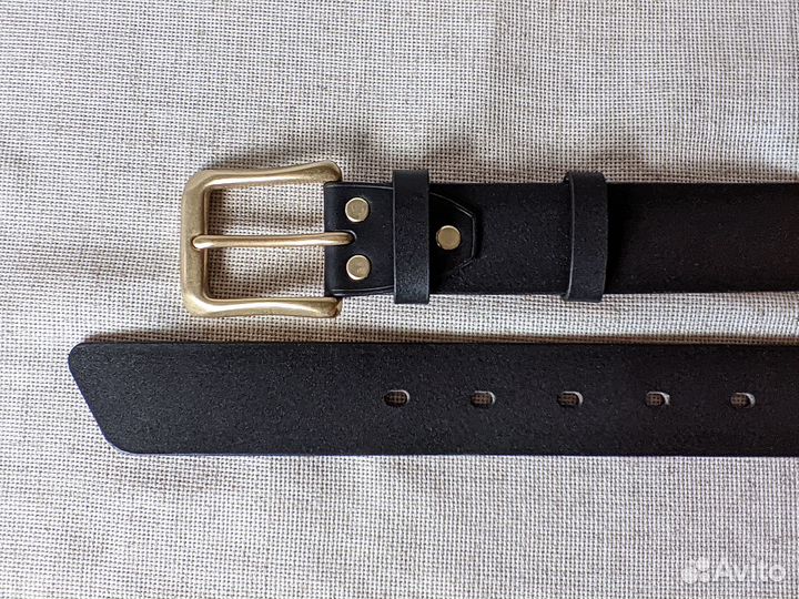 Ремень буйвол пряжка латунь