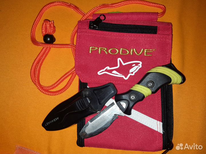 Нож дайвера (аквалангиста) с сумкой