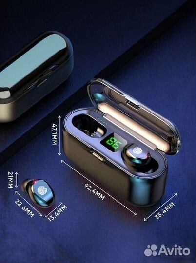 Наушники беспроводные TWS F9 (Pro), bluetooth