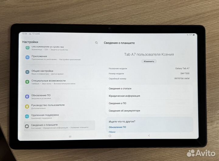 Планшет samsung galaxy tab a7