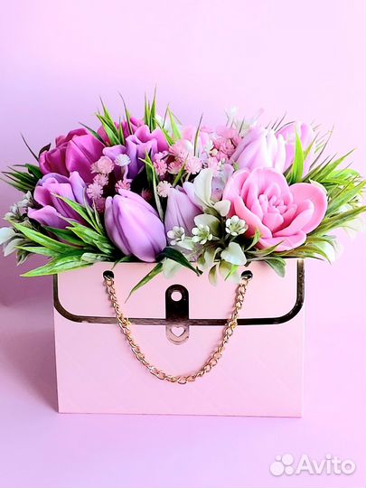 Интерьерные букеты из мыла