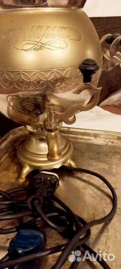 Самовар электрический с подносом и чайничком