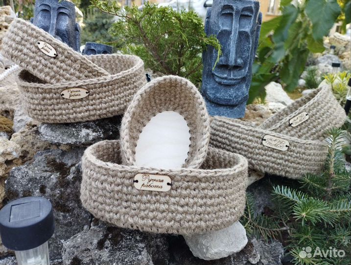 Корзинка из джута