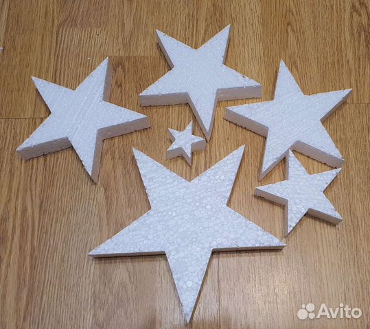 Цветы и звезды из пенопласта