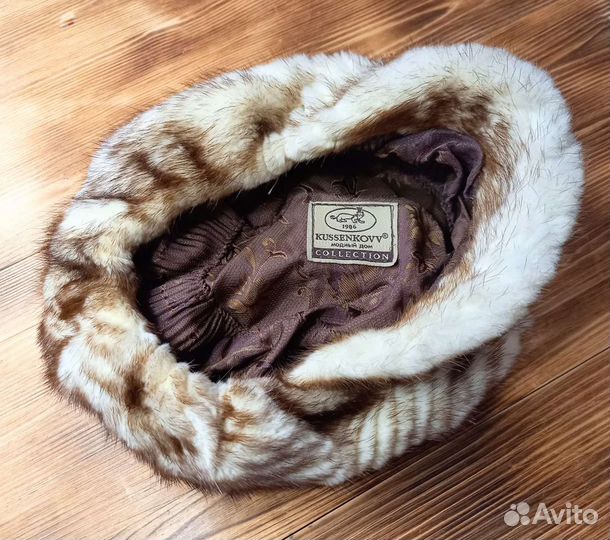 Шапка - берет, норковый Kusenkovv