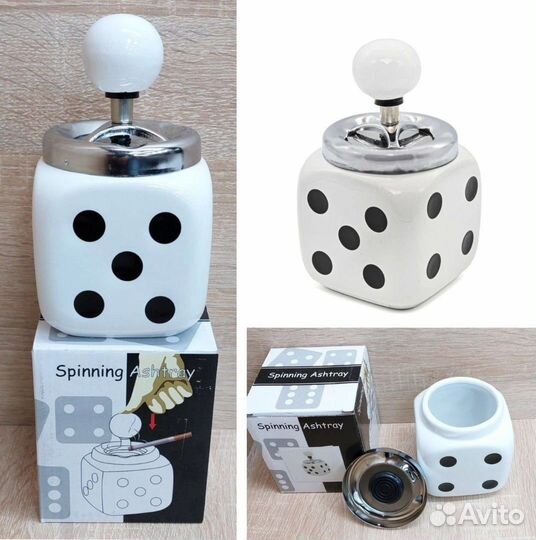 Пепельница бездымная в форме игральных костей
