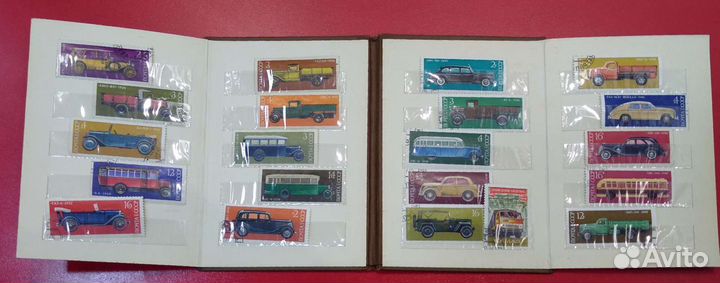 Советский альбом с марками автомобили