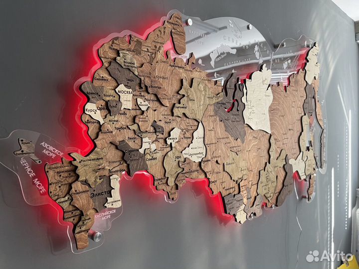 Деревянная карта России