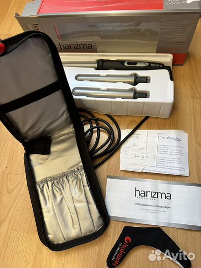 Плойка для волос с тремя насадками Harizma новая