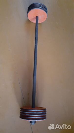 Штанга с прорезиновыми блинами 2.5 кг