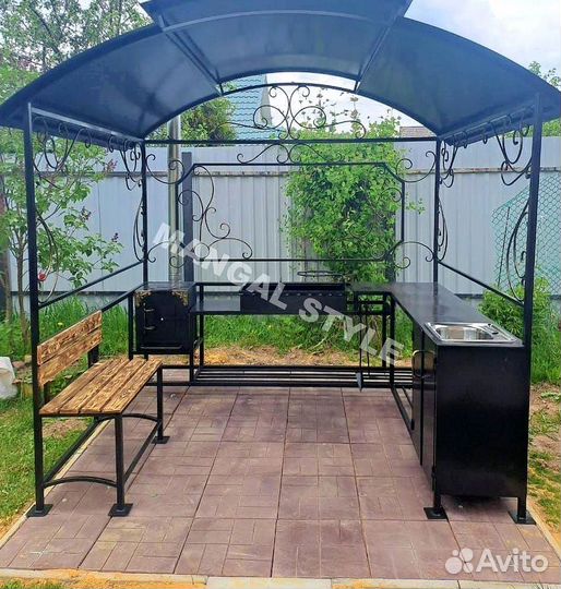 Мангал с крышей