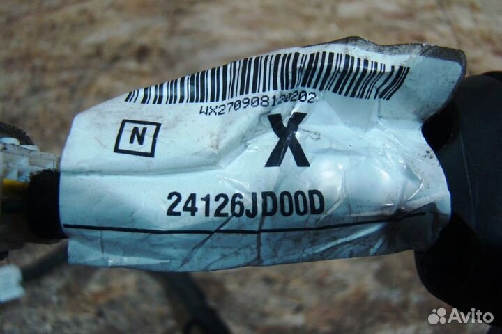 Nissan Qashqai J10 Проводка двери задней левой