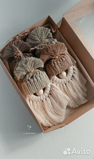 Новогоднее украшение макраме