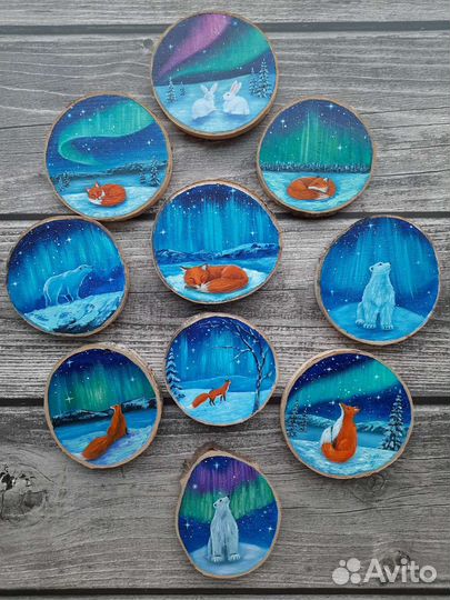 Магнит,сувенир.Ручная роспись,маслом