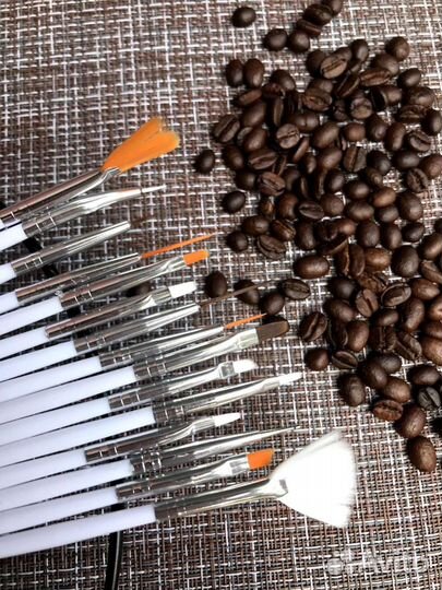 Набор кистей для дизайна ногтей, 15шт