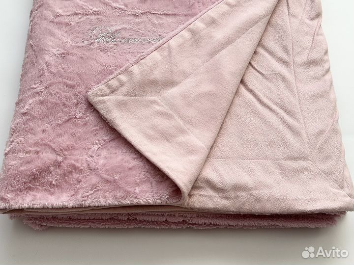 Плед покрывало 200 220 розовый