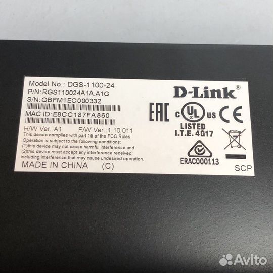 Коммутатор D-link DGS-1100-24/A настраиваемый