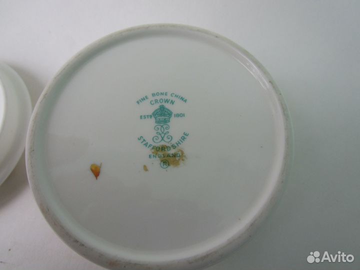 Шкатулка цветы костяной фарфор 40 лет англия