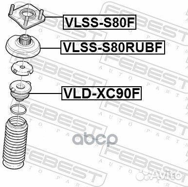 VLD-XC90F febest отбойник переднего амортизатора