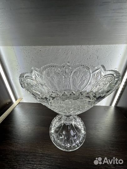 Ваза для фруктов хрусталь