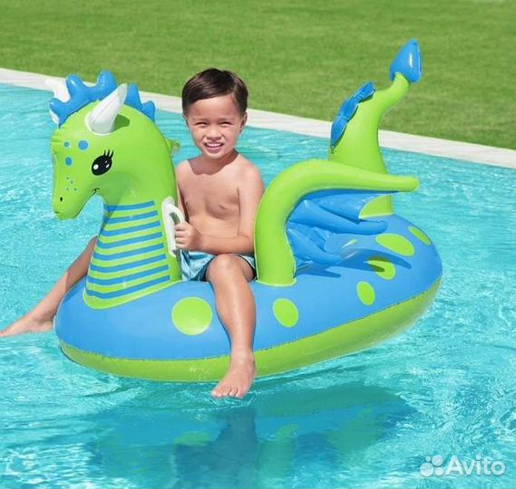 Надувной плот дракончик новый 134 x 142 см