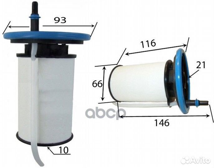 Фильтр топливный fiat doblo 1,3d1,6d2,0d 10- FE