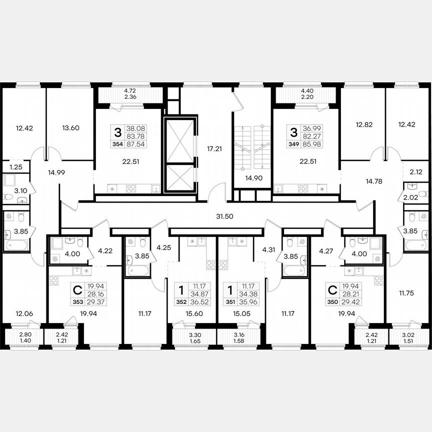 Квартира-студия, 29,4 м², 14/15 эт.