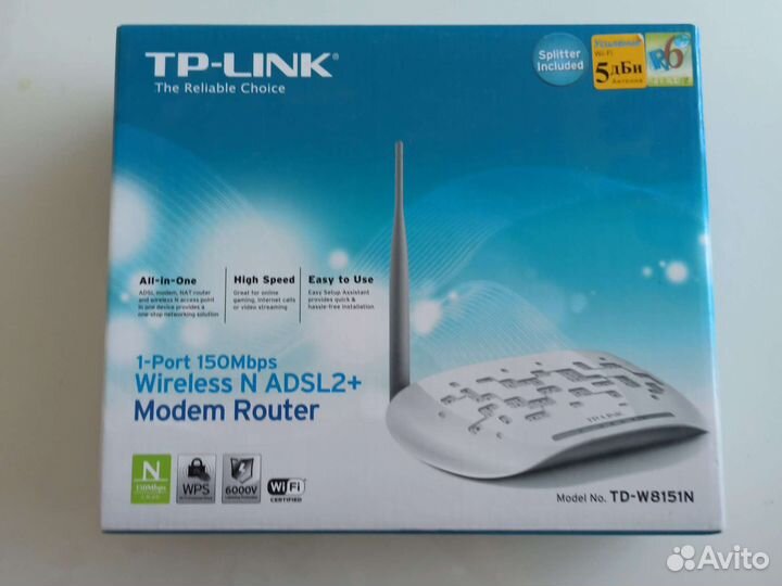 TP-Link TD-W8151N adsl2+ роутер