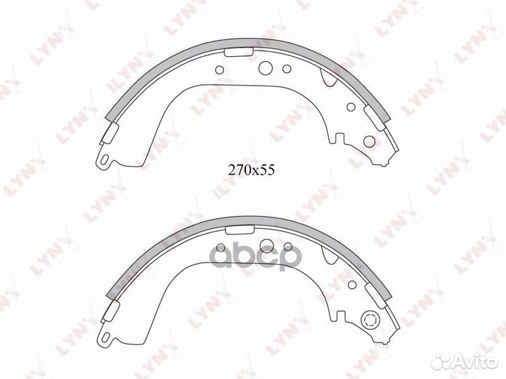 Колодки тормозные барабанные зад BS7517 LYN