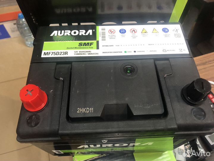 Аккумулятор Aurora 65Ач прямая полярность MF75D23R