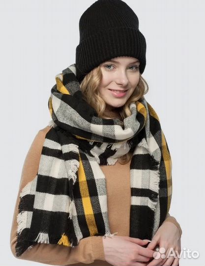 Зимний Палантин Шарф новый и шапка набор