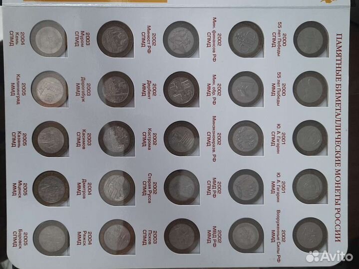 Коллекция памятных монет 1,2,5,10,25 р