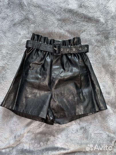 Шорты женские кожаные