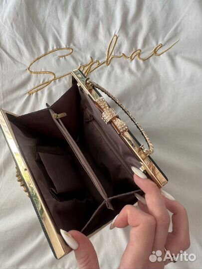 Клатч золотой с ангелом