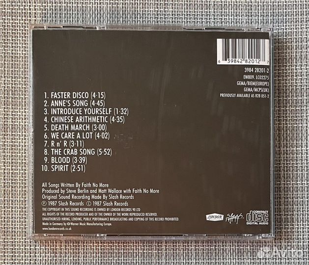 Faith No More-Introduce Yourself CD Germany