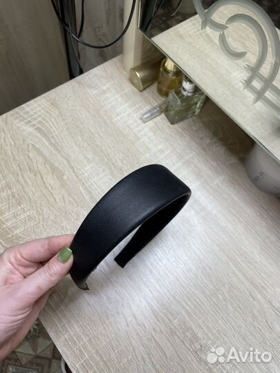 Ободок кожаный