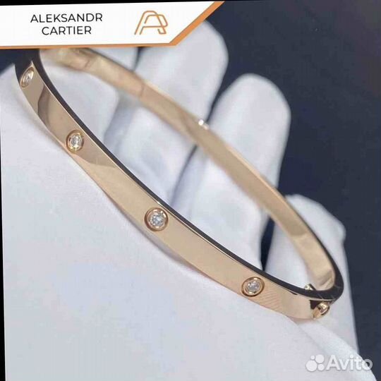 Браслет Картье из золота с 10 бриллиантами