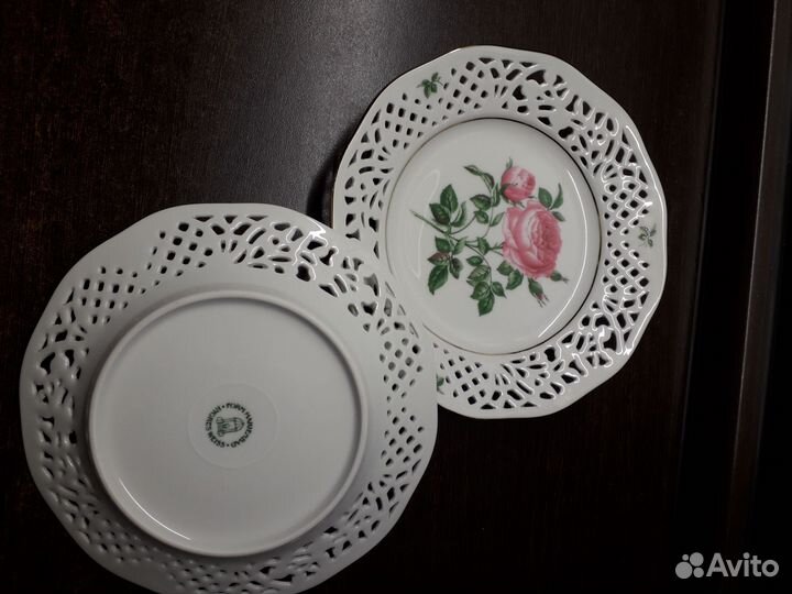 Тарелка, резной фарфор, Германия, винтаж