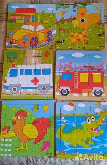 Пазлы детские деревянные