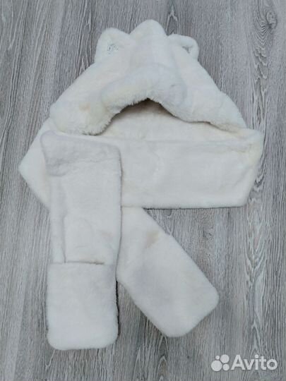 Шапка 3 в 1 с ушками котика