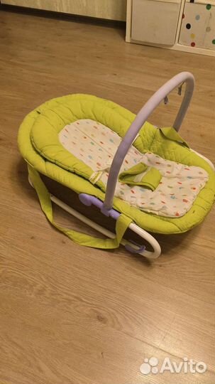 Деский шезлонг качели happy baby monster
