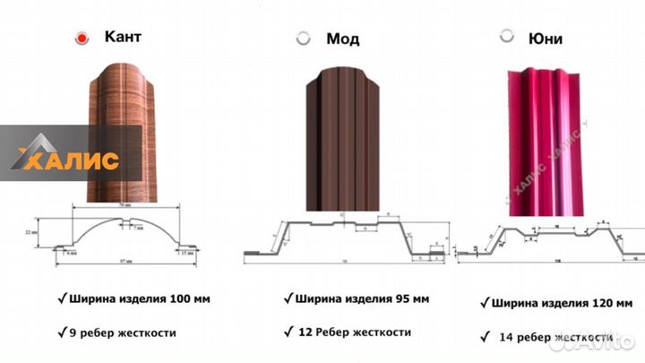 Евроштакетник фигурный