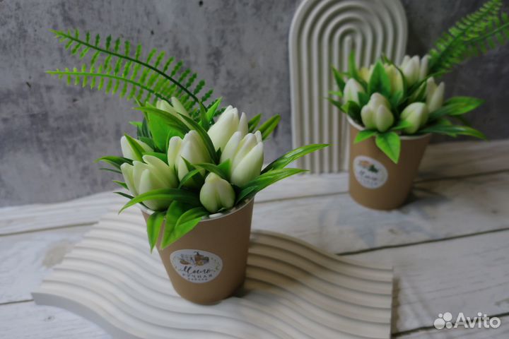 Букет из мыла тюльпаны