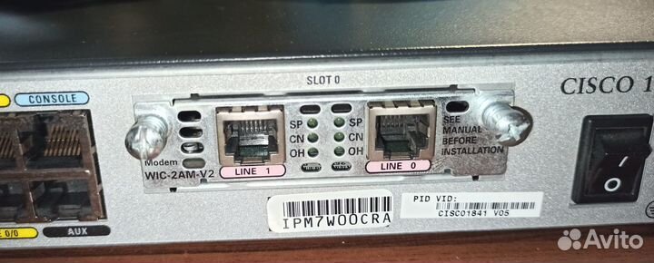 Маршрутизатор Cisco 1841 + WIC-2AM-V2
